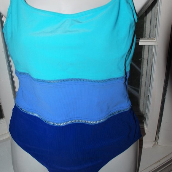 NWOT Vintage 1999 Colorblock Swimsuit by Krista - Picture 1 of 3